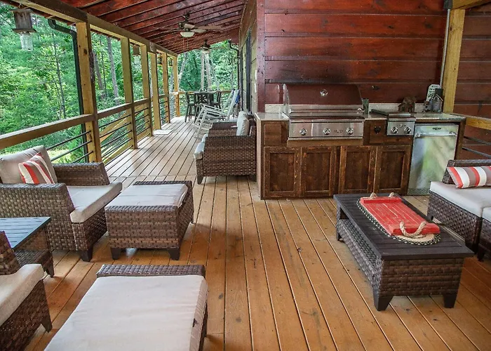 Adore The Smores Rustic Mountain Charm Outdoor Spaces And A Cozy Hot Tub